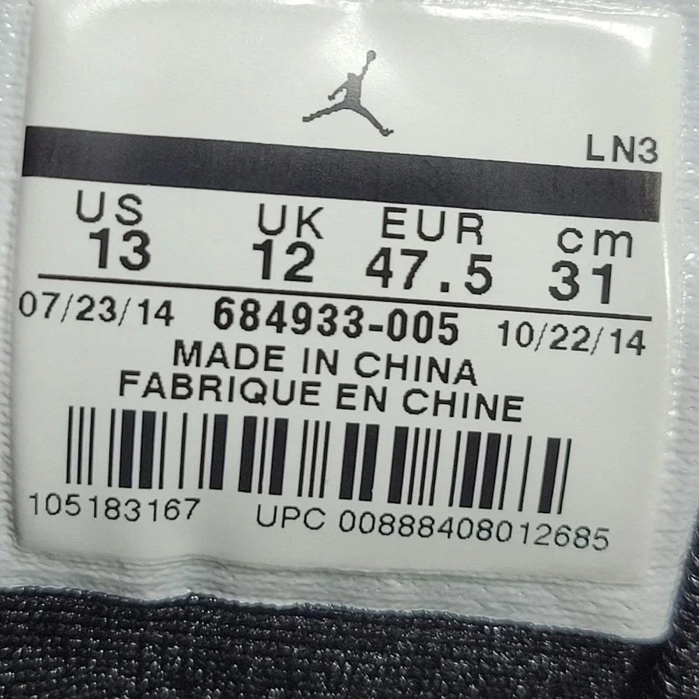 Nike Air Jordan Super Fly 3 Flight Plate Size 13 Black Gray Red Shoes 684933-005